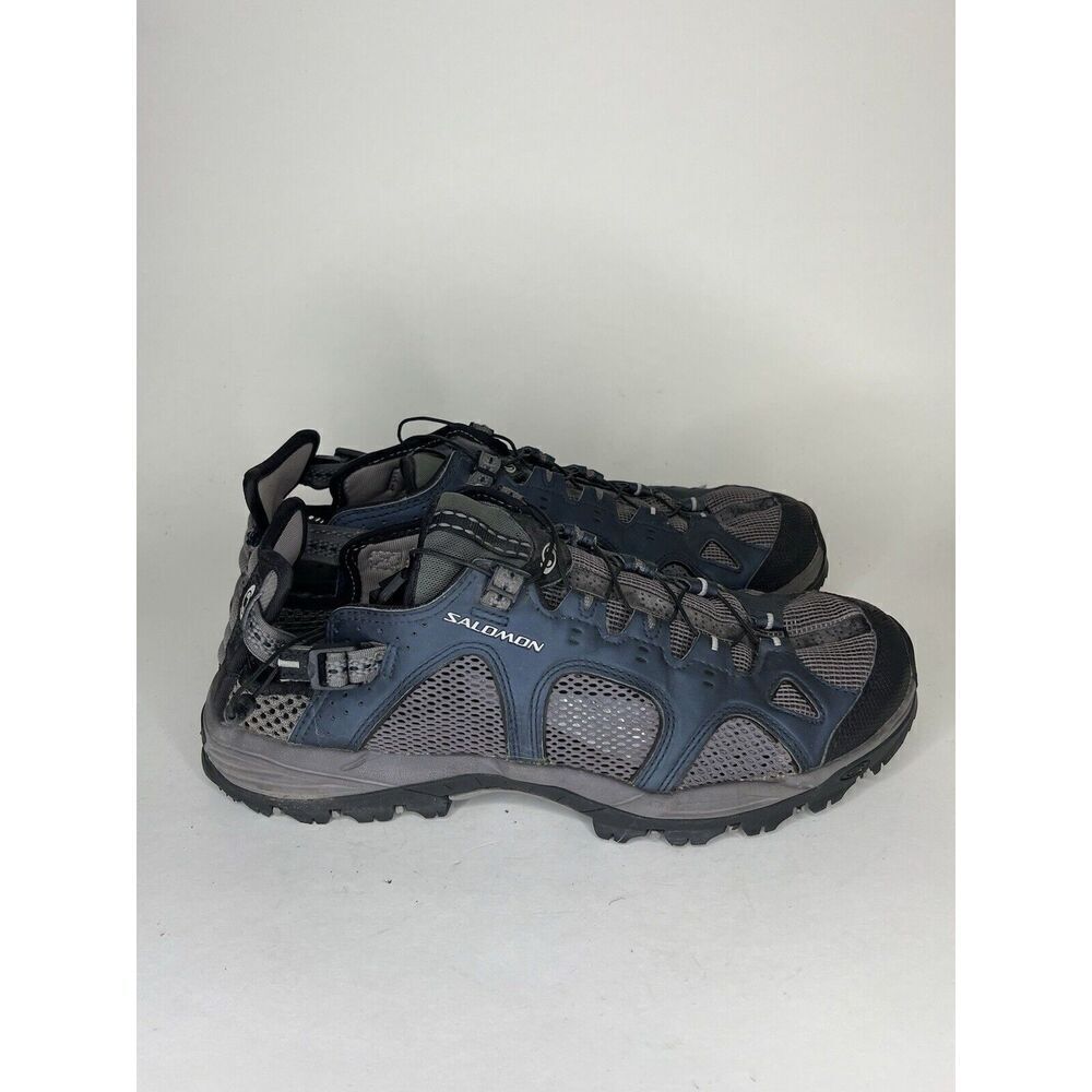 Salomon Shoes Hiking Walking Water Shoes Men Size 10 Gray Synthetic